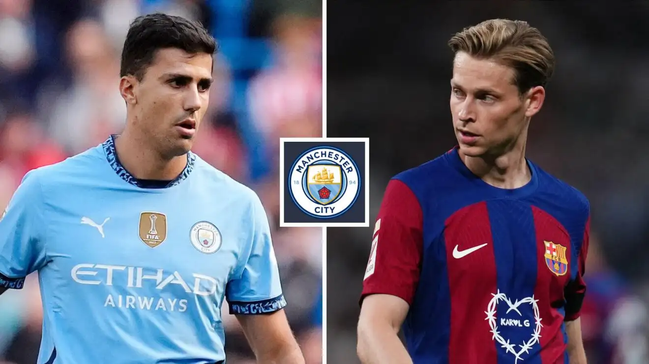 Man City offer £50m in 'first offensive' for Rodri replacement after Ten Hag 'rules out' Man Utd move 1 Male Municipal place target Frenkie de Jong