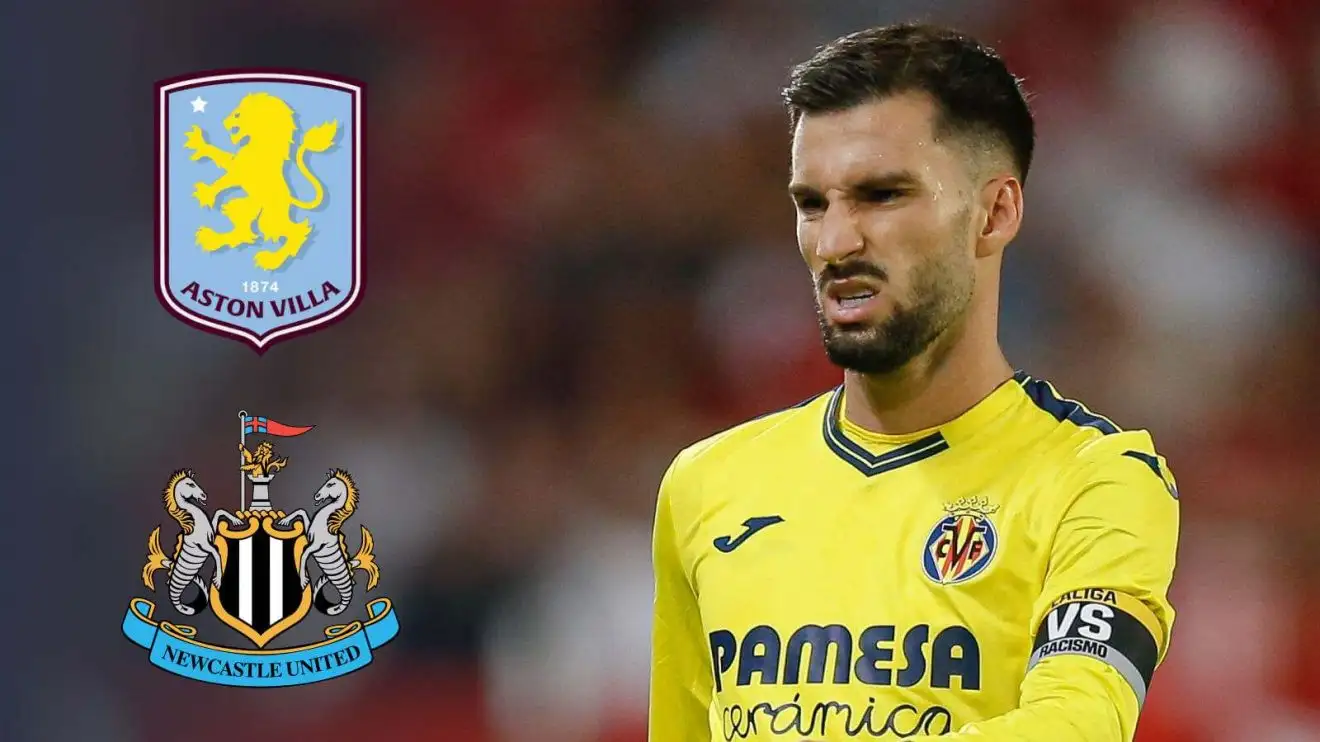Newcastle target 'leaning towards' Aston Villa transfer with transfer 'battle royal on the cards' 1 Alex Baena via the Aston Vacation abode and Newcastle badges