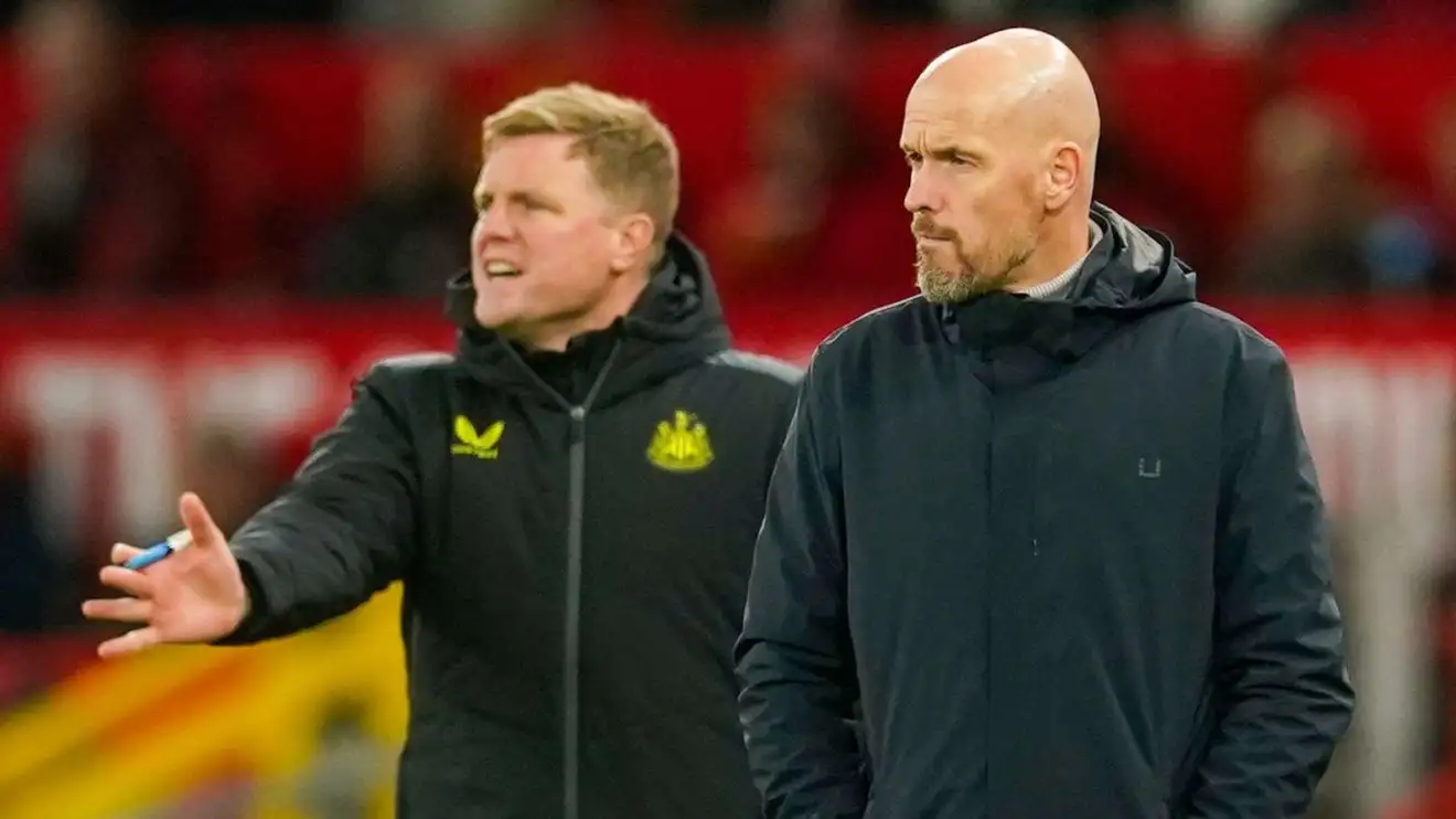 Newcastle manager Eddie Howe and Manchester United coach Erik ten Hag