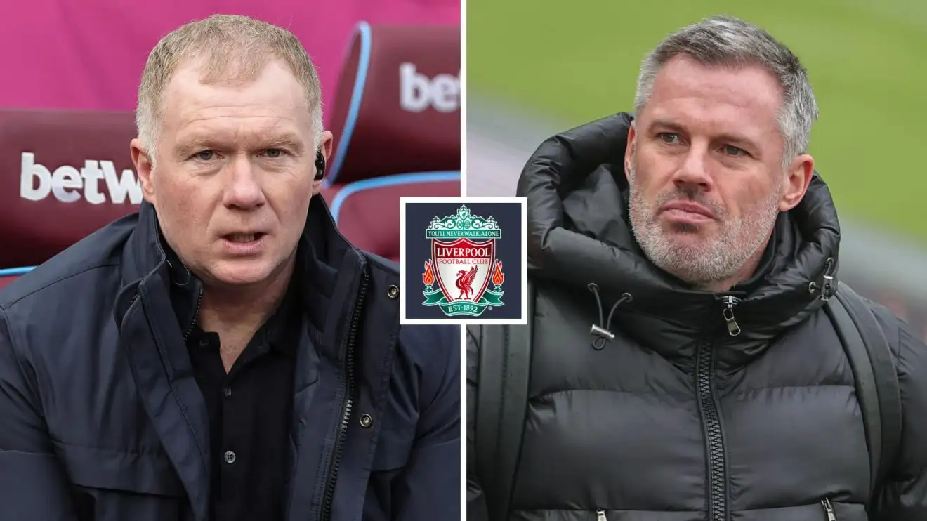 Man Utd legend Paul Scholes stuns Jamie Carragher with Liverpool, Arsenal title prediction 1 Paul Scholes and Jamie Carragher on Liverpool
