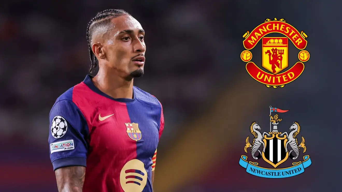 Newcastle bid £4m more than Man Utd for Brazilian as Barcelona receive 'two very interesting proposals' 1 Male Utd and Newcastle target Raphinha