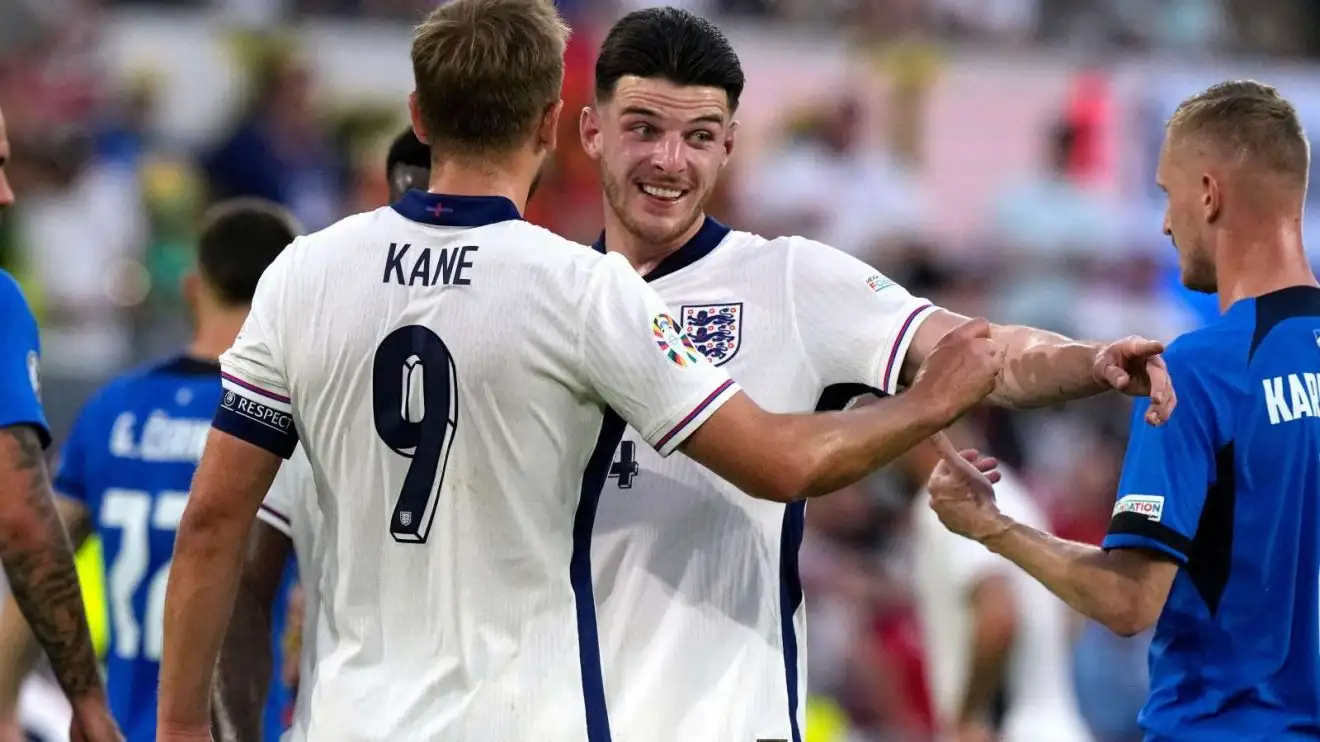 Declan Rice and Harry Kane