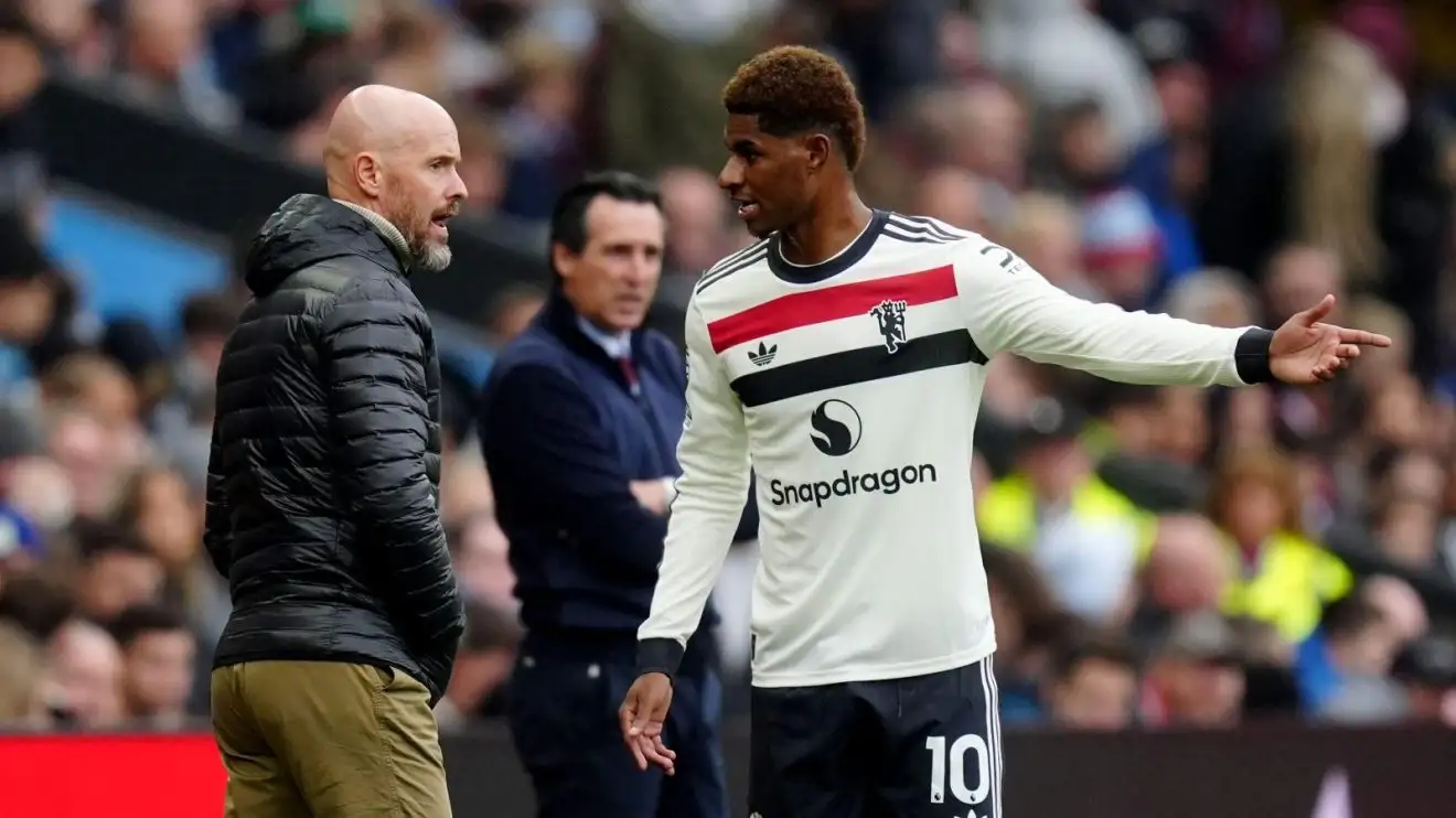 Pundit stunned by Man Utd star's body language: 'He's always waiting to get substituted' 1 Man Utd onward Marcus Rashford