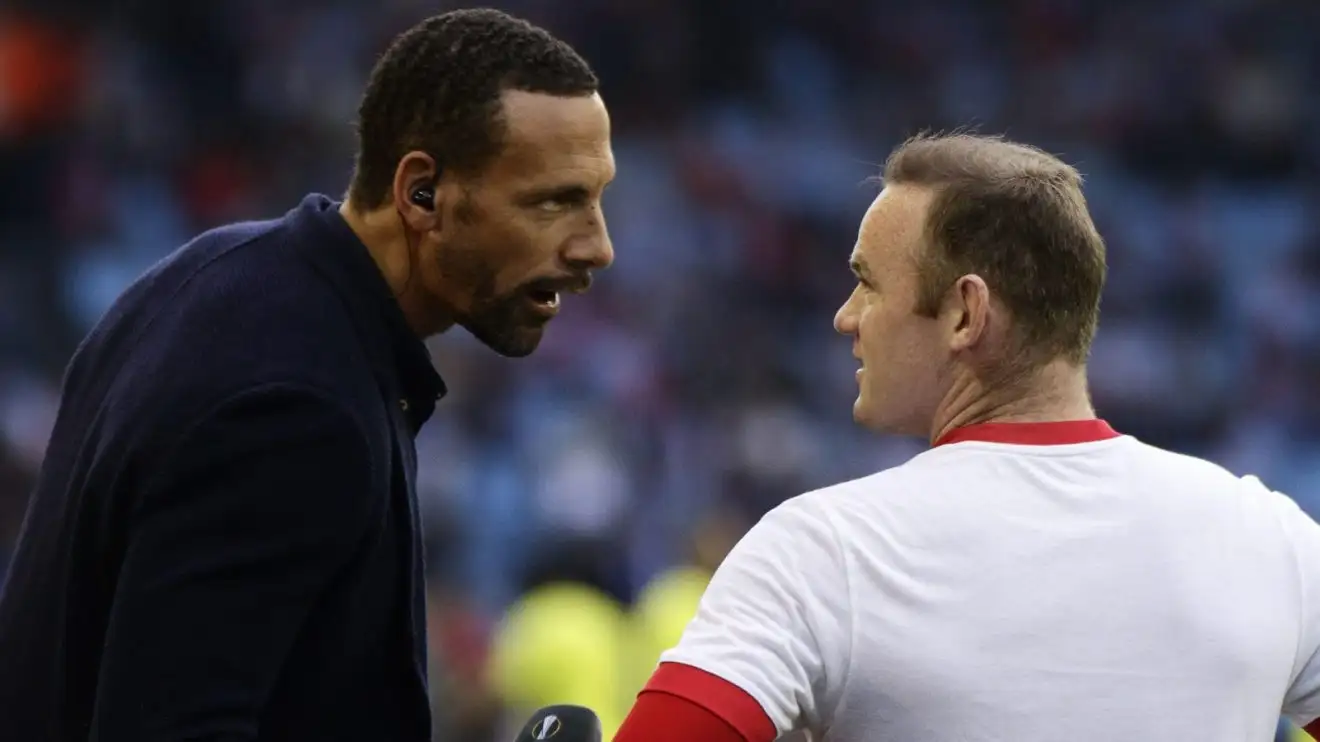 Person Utd legends Rio Ferdinand and also Wayne Rooney