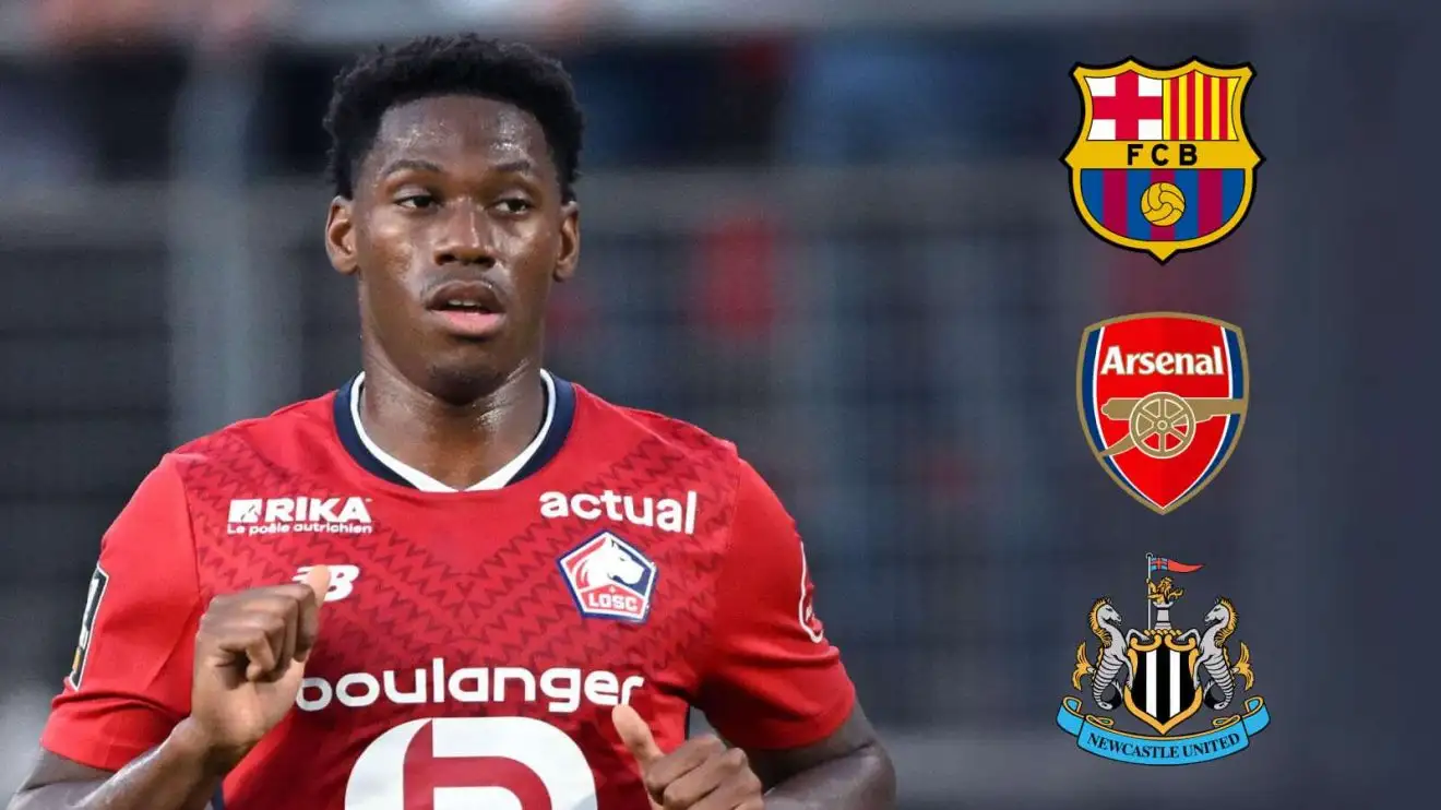 Arsenal 'sound' interest in Ligue 1 striker as Euro giants threaten to 'put all their meat on the grill' 1 Jonathan David, Barcelona, Toolbox, Newcastle badges