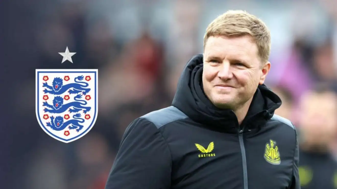 Newcastle manager Eddie Howe reveals truth behind England interview rumours 1 Eddie Howe, England badge