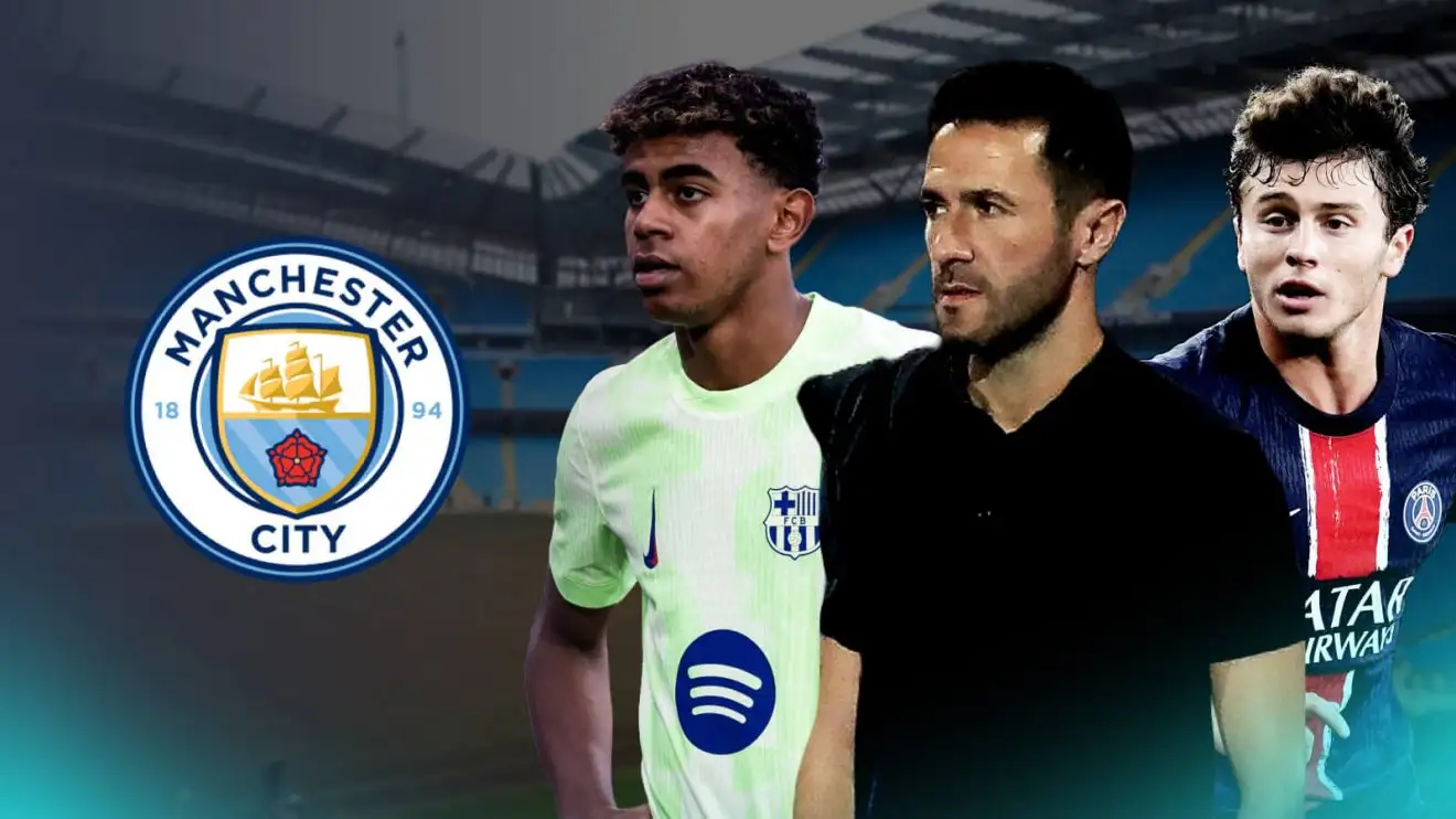 Man City: Hugo Viana sparks 'industry whispers' of moves for Lamine Yamal, Rodri replacement 1 Viana Yamal Neves