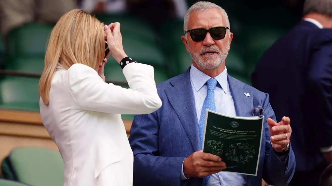 Graeme Souness attending Wimbledon with his wife