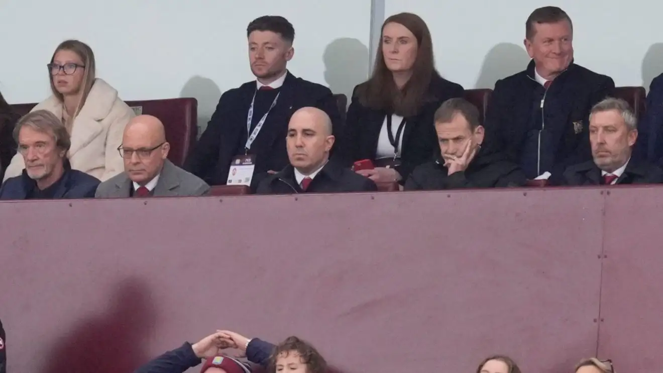 Manchester United's co-owner Sir Jim Ratcliffe, and management team including Dan Ashworth