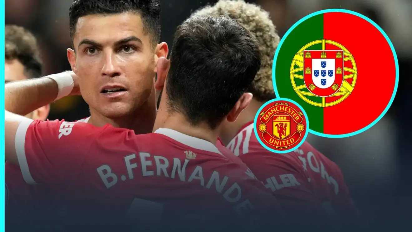 Cristiano Ronaldo and Bruno Fernandes, Portugal and Man Utd graphic