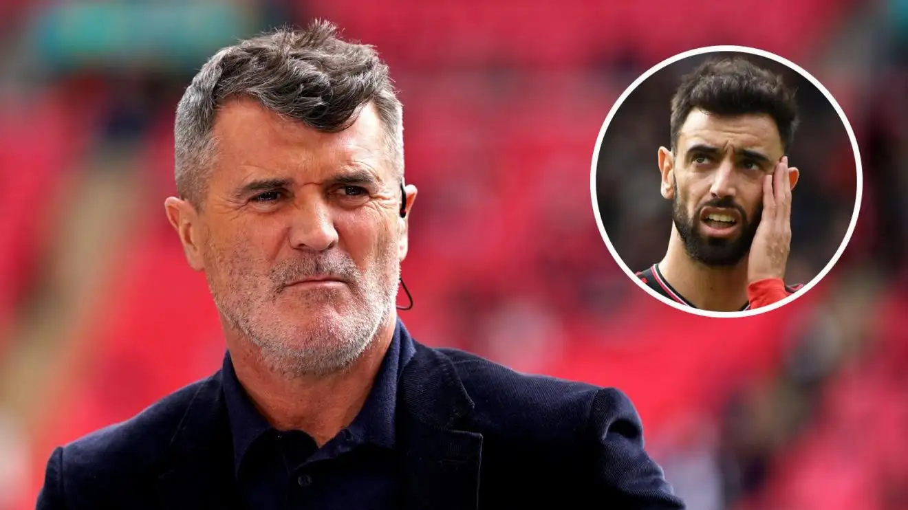 Male Utd legend Roy Keane and also Bruno Fernandes