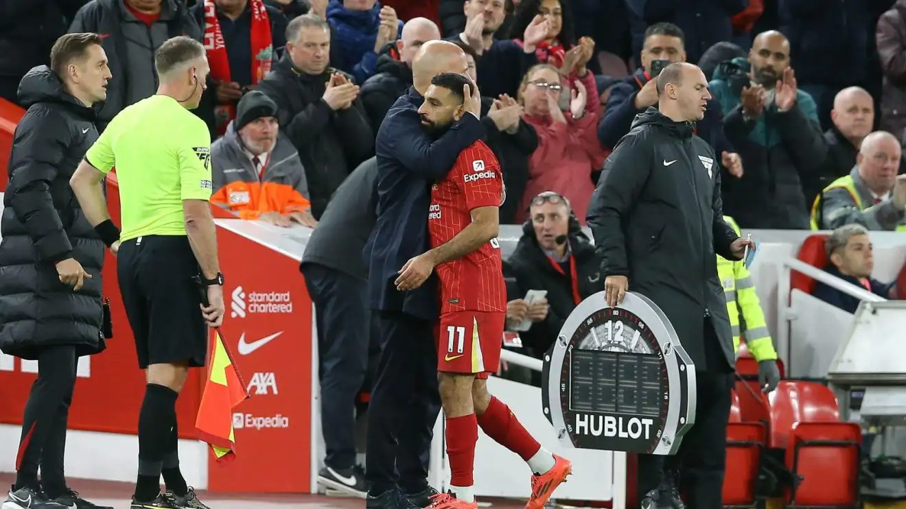Liverpool duo Mohamed Salah and Arne Slot