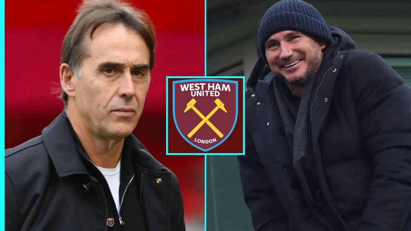 Julen Lopetegui and also Honest Lampard through the West Pork badge