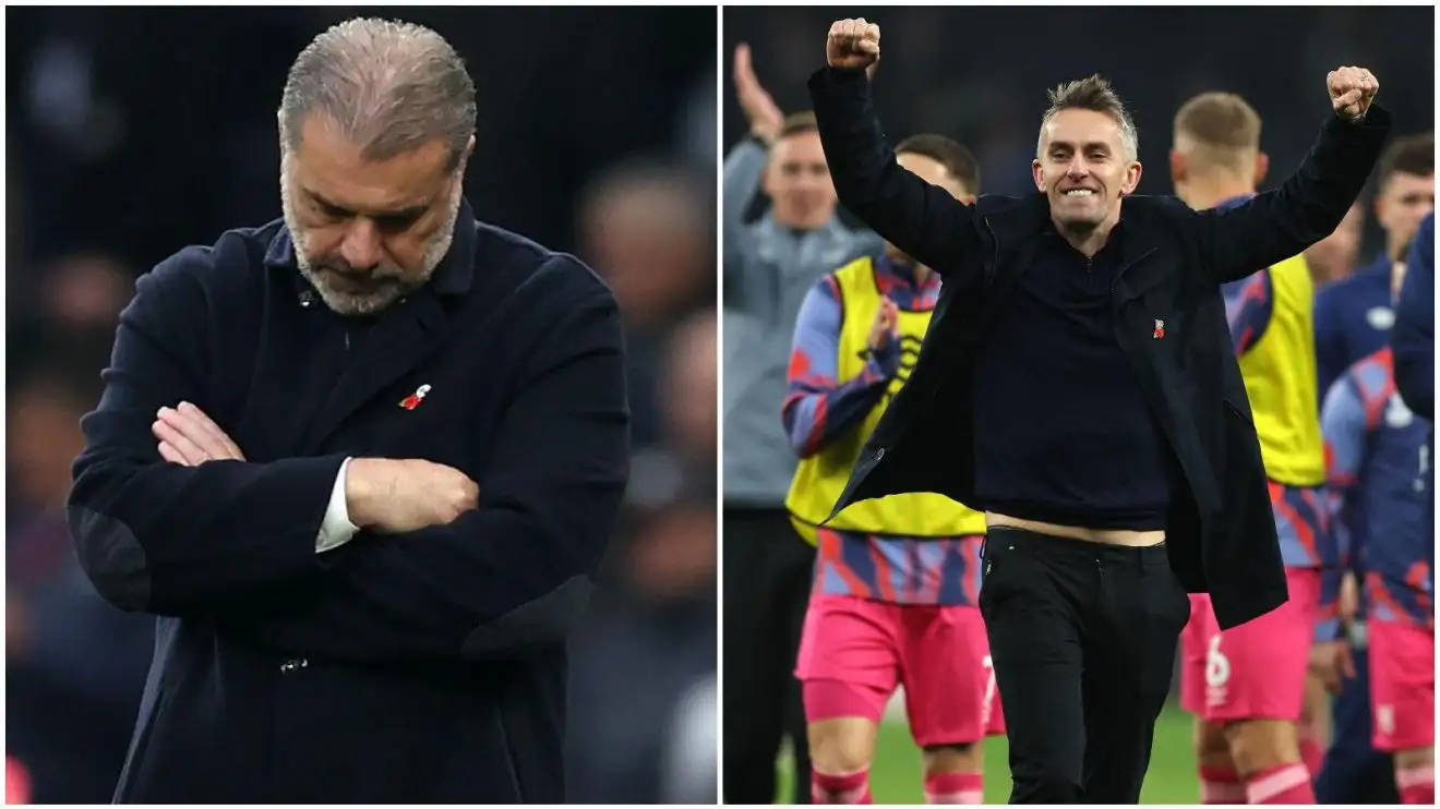 Ange Postecoglou and Kieran McKenna with different emotions as Ipswich beat Tottenham