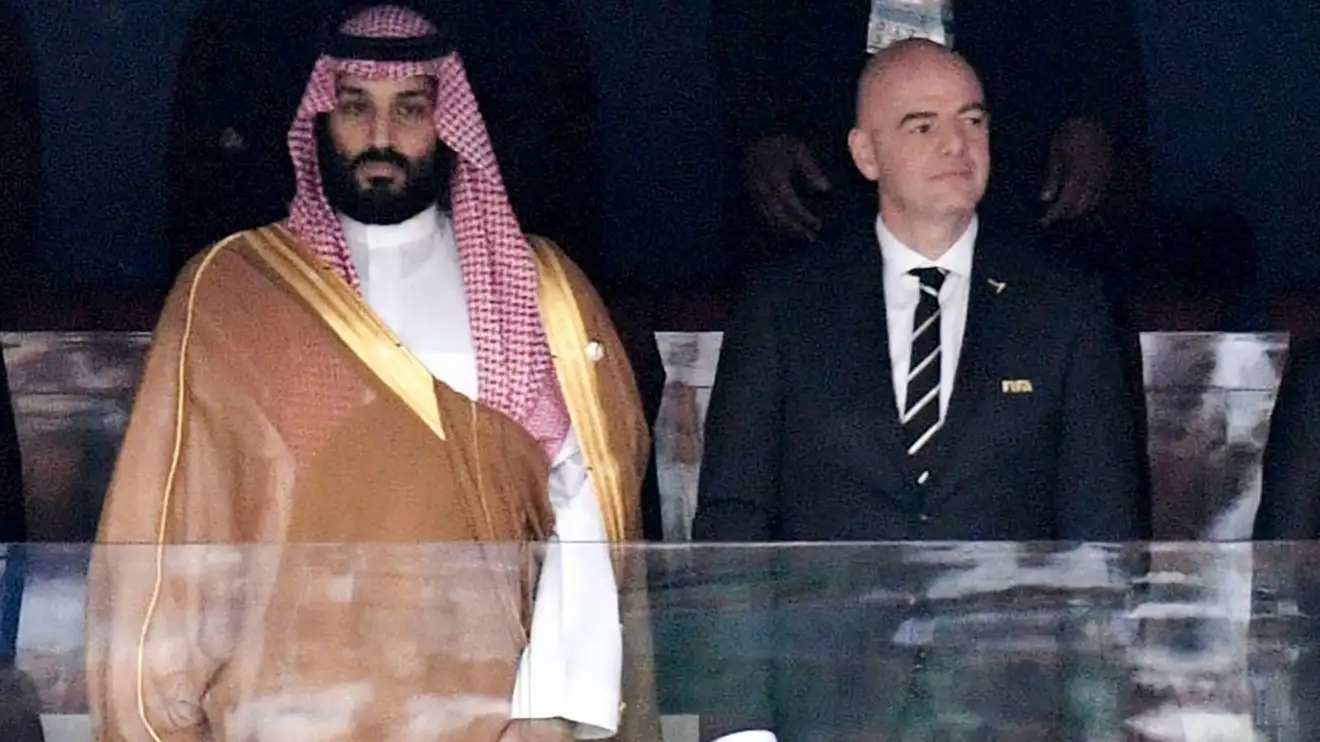 Saudi Arabia World Cup in the winter looms after human rights evaluation passed with 'medium risk' 1 Saudi Arabia Crown Royal prince Mohammed bin Salman and FIFA President Gianni Infantino