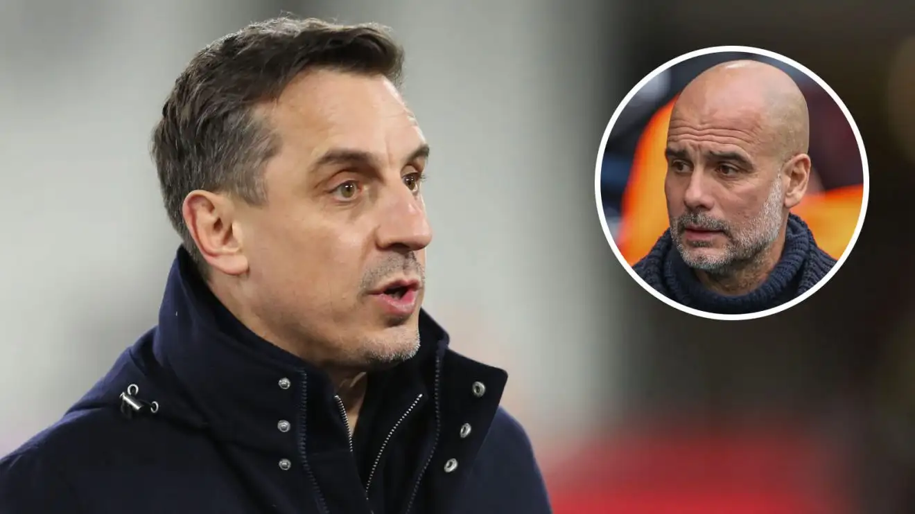 Neville makes 'beyond ridiculous' claim about Man City as Guardiola 'snapped' against Liverpool 1 Gary Neville and Guy Metropolis honcho Pep Guardiola
