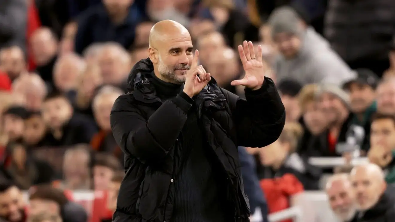 Pep Guardiola makes 'startling' sack admission after 'hand gesture' to Liverpool fans 1 Pep Guardiola hand motion