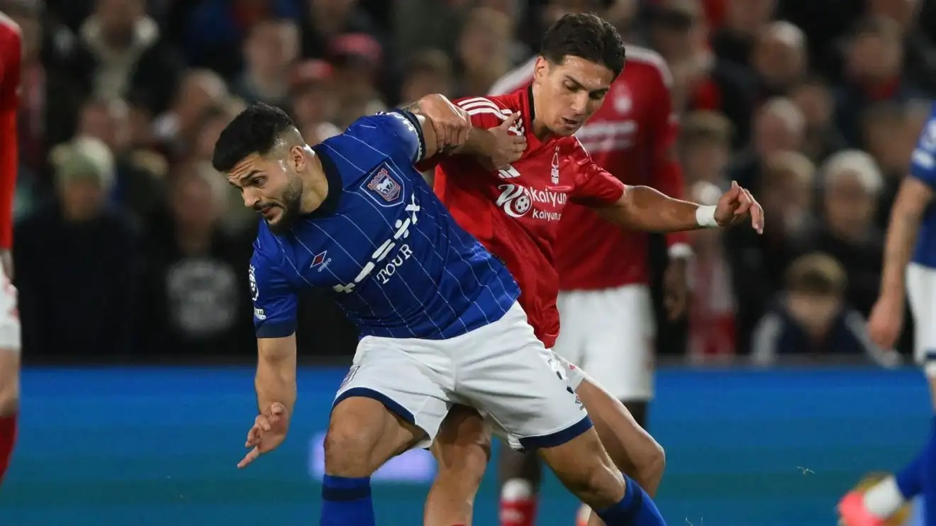 Ipswich captain Sam Morsy not wearing a rainbow armband against Nottingham Forest