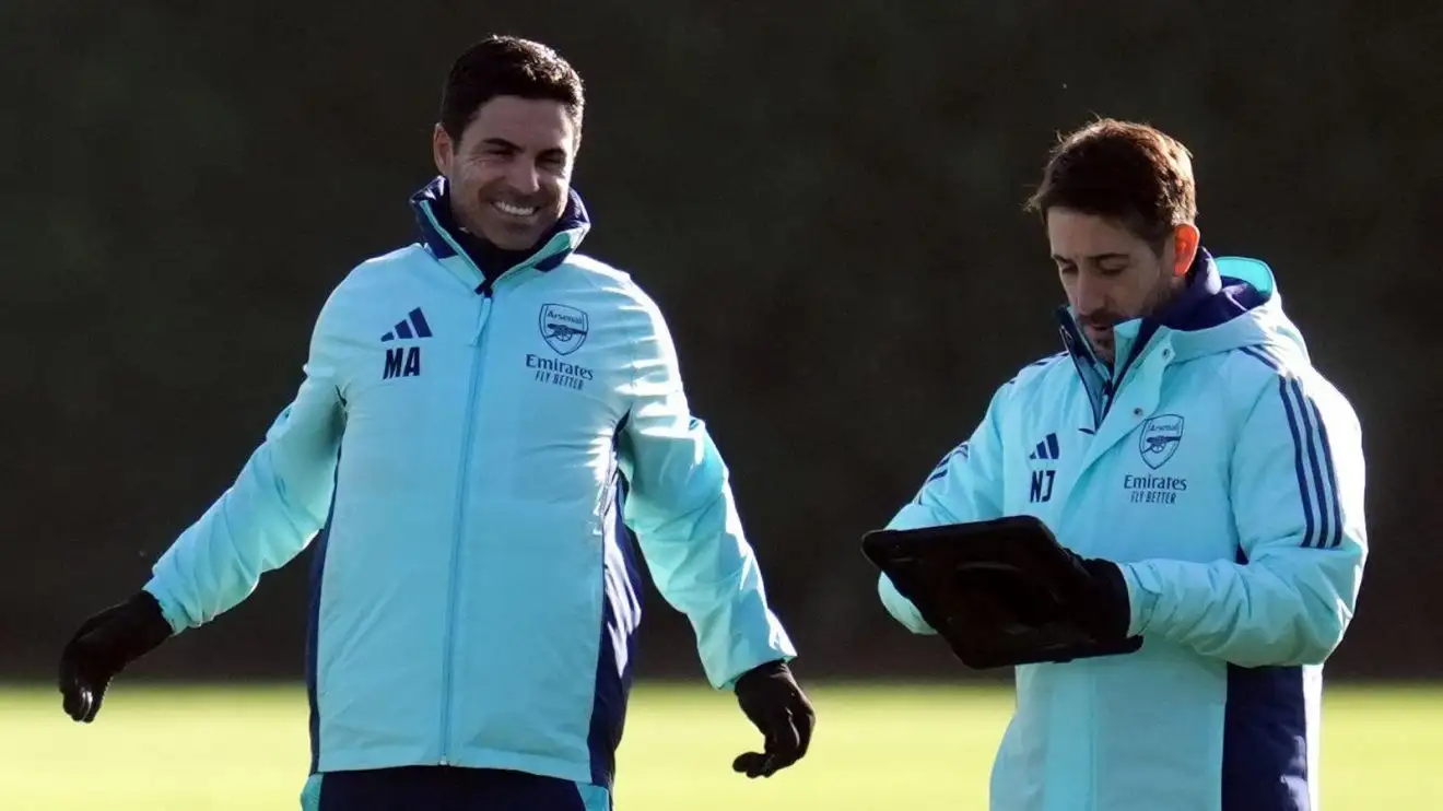 Arsenal set-piece criticism is 'stupid' and 'bitter little man' Neville slammed for 'disrespectful' praise 1 Smorgasbord manager Mikel Arteta using package-hunk advisor Nicolas Jover