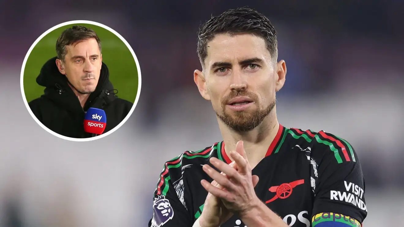 Neville reveals 'controversial opinion' about Arsenal midfielder Jorginho in Man Utd win 1 Neville Jorginho