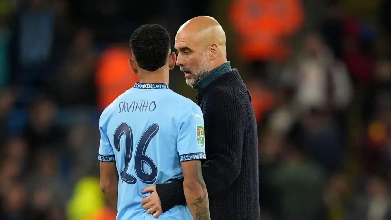 Man City 'all out' to sign Arsenal target with Pep Guardiola 'worried' by 'relegated' star 'disappearing' 1 Male Municipal room Guardiola Savinho