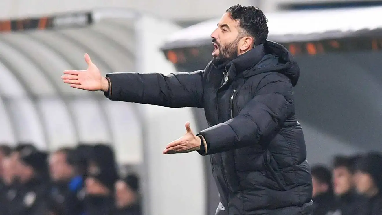 Ruben Amorim praises 'good performance overall' as Man Utd 'improve' to beat Viktoria Plzen 1 Ruben Amorim motions during a suit