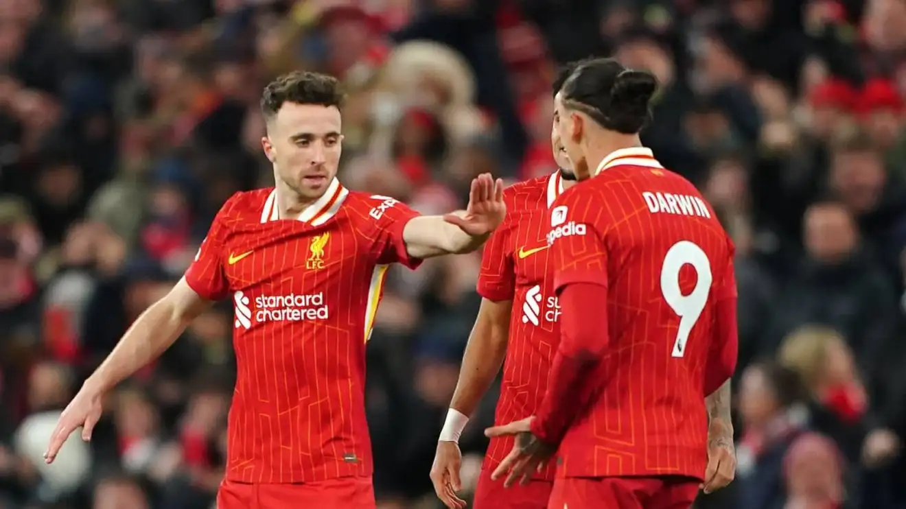 Liverpool 2-2 Fulham: PL leaders salvage late point against Robinson-inspired Cottagers 1 Diogo Jota, Liverpool, December 2024