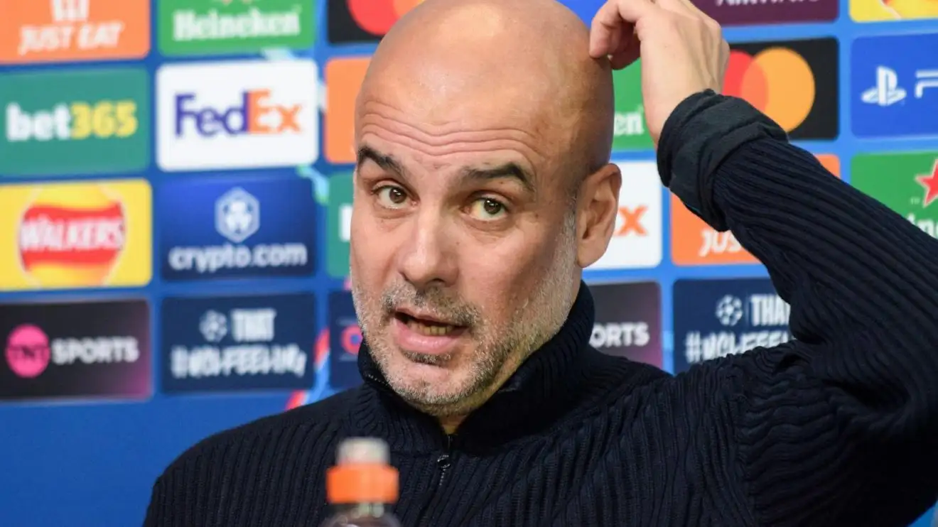 Ex-Man City boss makes odd Guardiola claim: 'You're not who you were, is it time to step away?' 1 Pep Guardiola scrapes his head during a press seminar