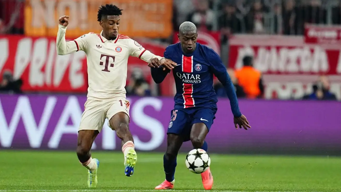 Man Utd submit offer for PSG defender as agent of £50m Barcelona star 'arrives' for free transfer talks 1 PSG Mendes Bayern Kingsley Coman