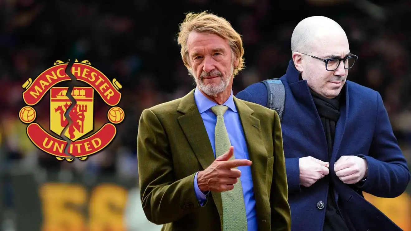 Man Utd 'cut' 200 'jobs' as Berrada reveals 'two main priorities' with new INEOS 'transformation plan' revealed 1 Man Utd store owner Sir Jim Ratcliffe and also Omar Berrada through a disfigured Man Utd badge