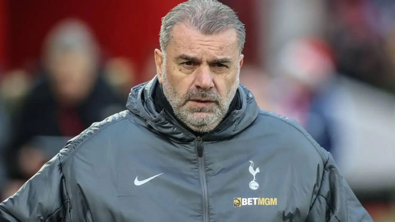Postecoglou sack: Tottenham boss is 'alone' as 'miserable' players will be saved by kind dismissal 1 Tottenham head trainer Ange Postecoglou visual layouts on during a suit
