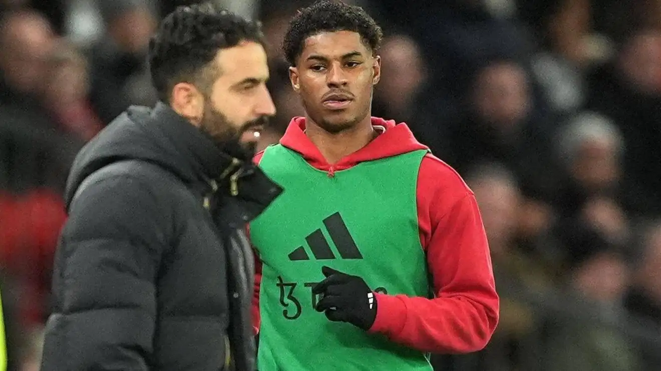 Man Utd: Ruben Amorim would rather pick 63-year-old GK coach than Rashford 1 Marcus Rashford warms up