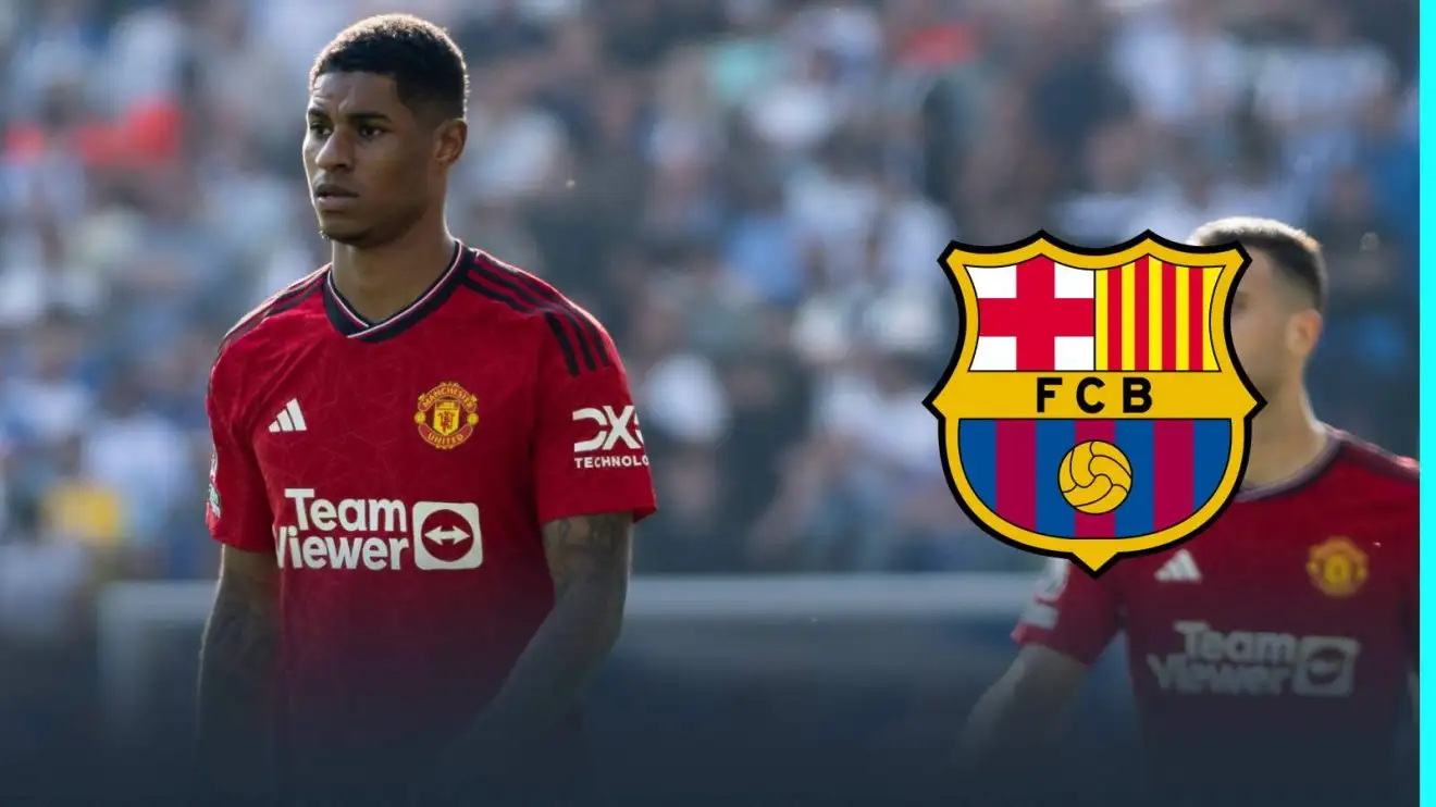 Man Utd Rashford transfer: 'Dream' move 'appears unlikely' as 'preferred destination' revealed 1 Marcus Rashford with the Barcelona badge