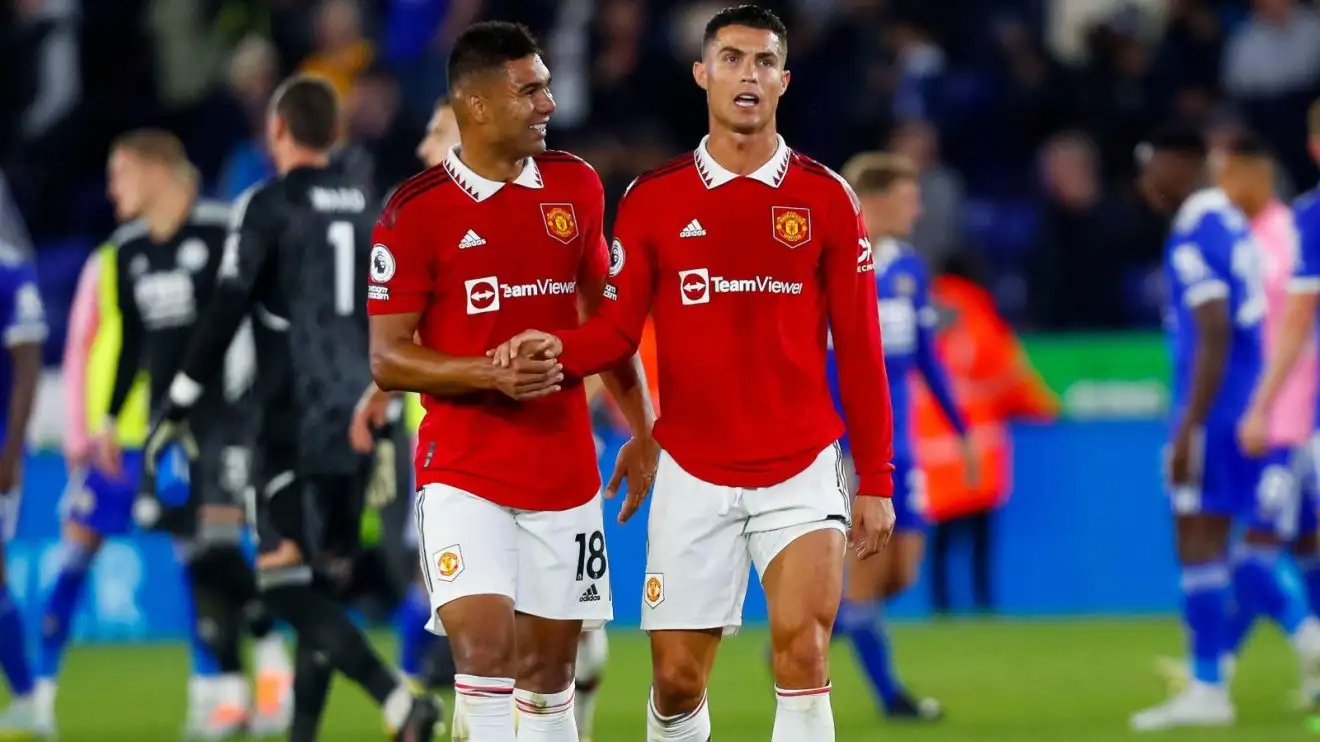 Ronaldo wants Casemiro reunion at Al Nassr - Man Utd flop 'open' to move 'to continue career' 1 Man Utd midfielder Casemiro and Cristiano Ronaldo after a win