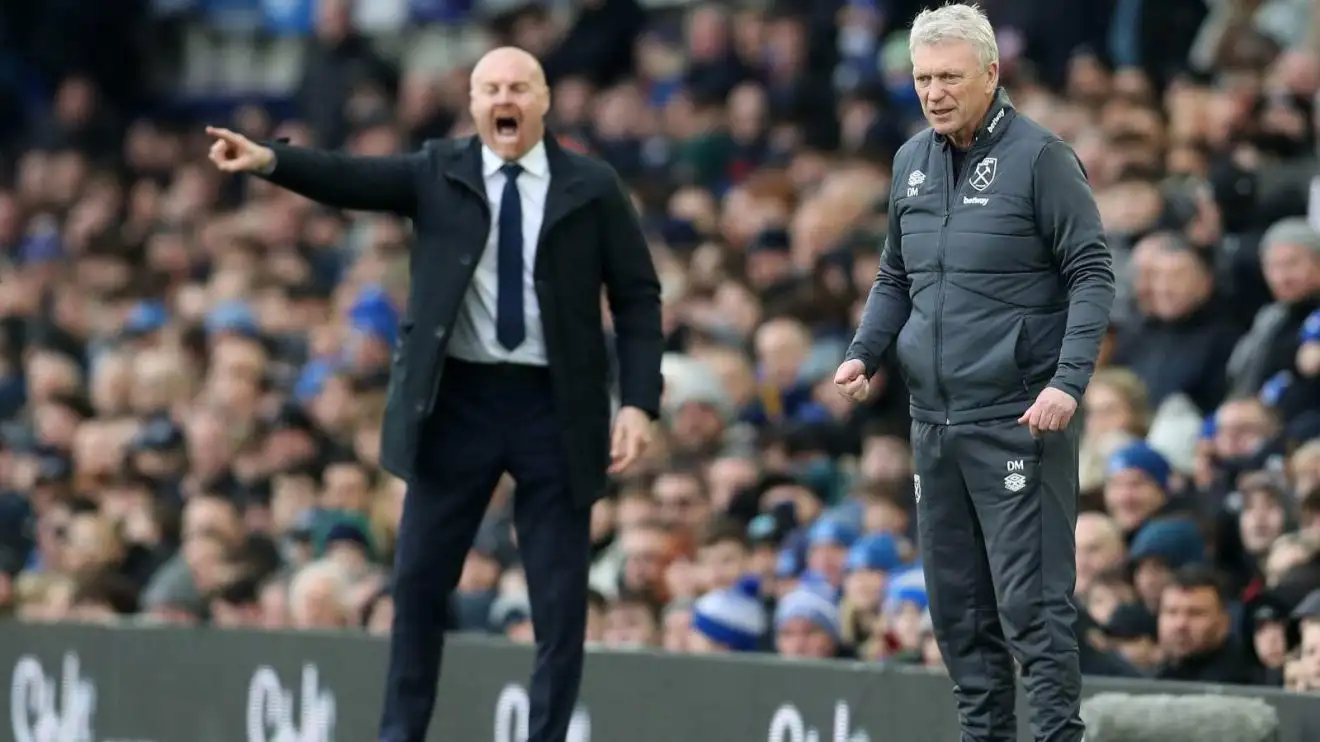 Everton v West Ham: David Moyes and Sean Dyche on the touchline