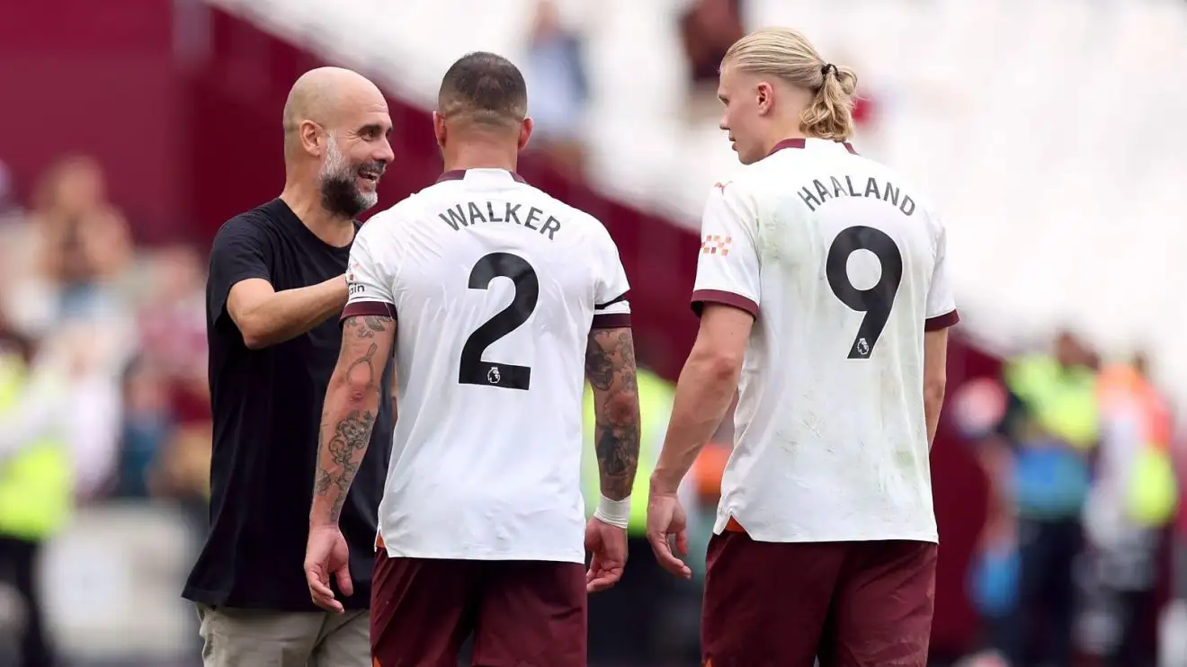 Man City transfers: Guardiola confirms crucial star 'asked' to leave amid 'end his career' admission 1 Individual Municipal gap: Pep Guardiola, Kyle Walker and Erling Haaland after a win