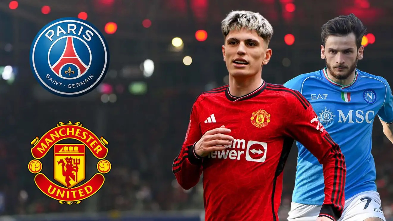 Man Utd transfers: £60m Kvaratskhelia deal ruins PSG swap plan as Red Devils name Garnacho price 1 Kvaratskhelia Garnacho Napoli Male Utd