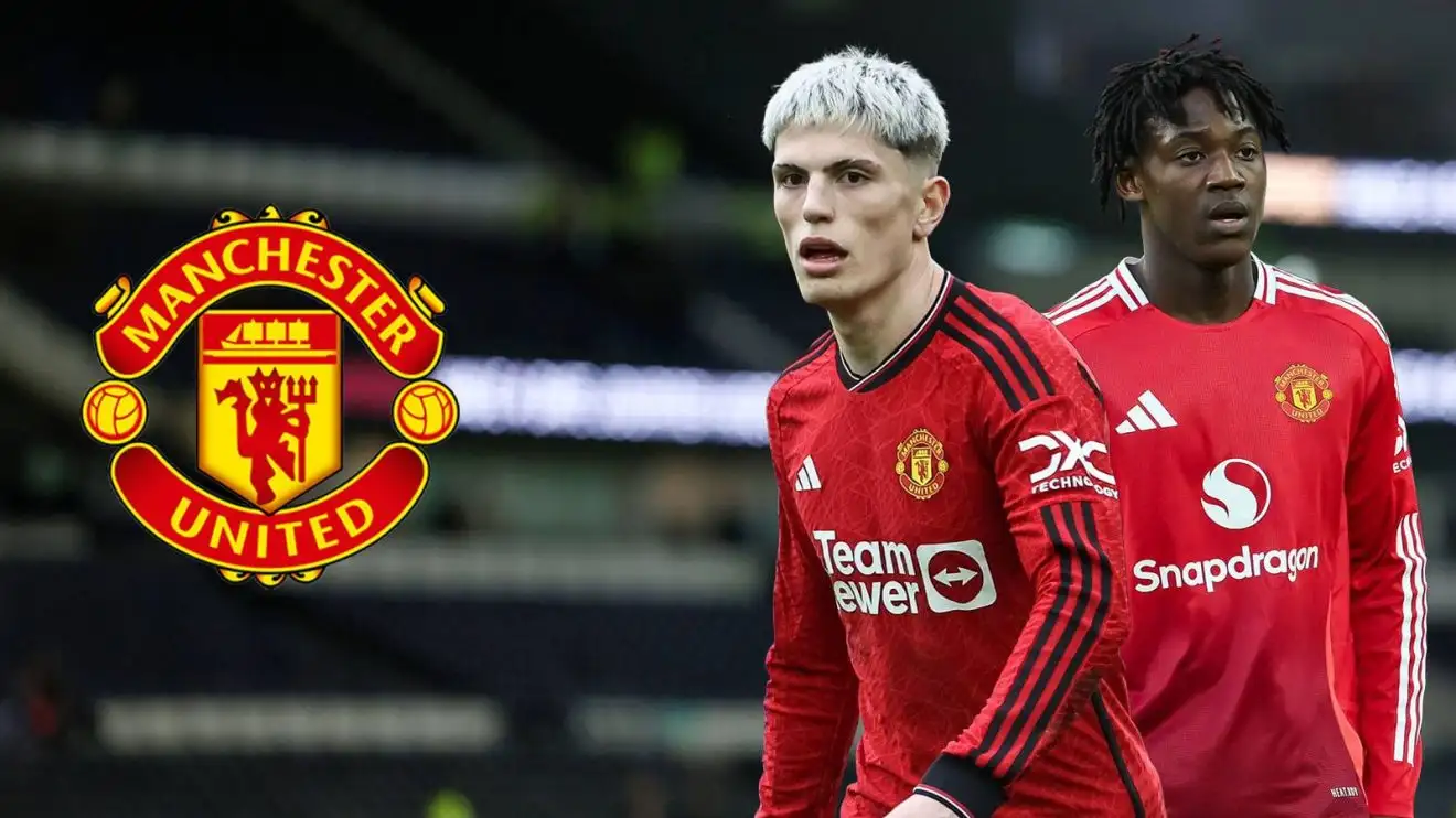 Man Utd rivals 'ready to pounce' for key Amorim trio as they 'anticipate Ratcliffe sale' 1 Alejandro Garnacho and Kobbie Mainoo via the Male Utd badge