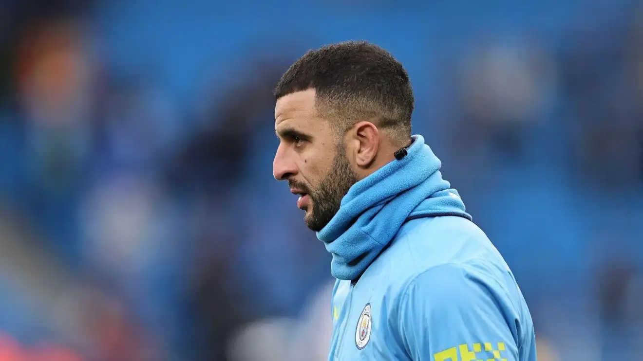 Kyle Walker appearances on during the Manchester Metropolis warmup