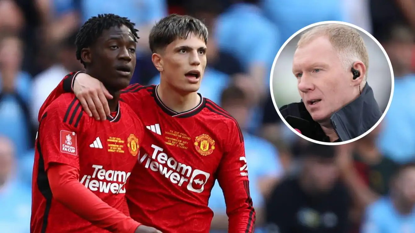 Scholes says Man Utd can 'do better' than 'scruffy' academy star as second exit branded 'offensive' 1 Mainoo Garnacho Scholes Man Utd