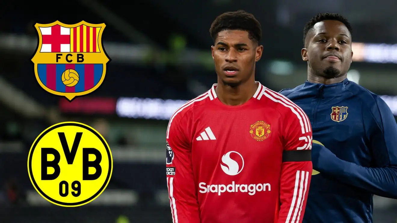 Man Utd transfer in tatters as star 'refuses to leave' with 'door closing' on January deal 1 Person Utd winger Marcus Rashford and Ansu Fati