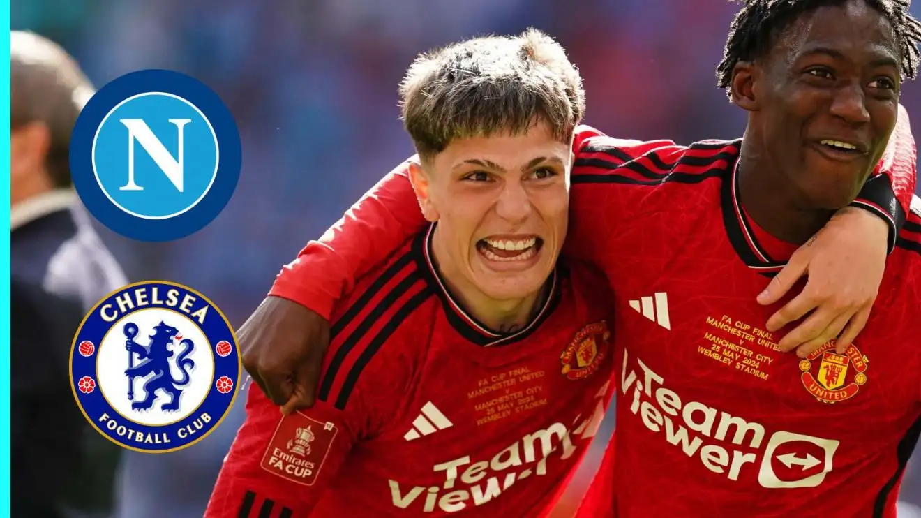 Man Utd to accept 'serious' Napoli offer at lower price as Romano confirms Chelsea contact 1 Man Utd duo Alejandro Garnacho and also Kobbie Mainoo