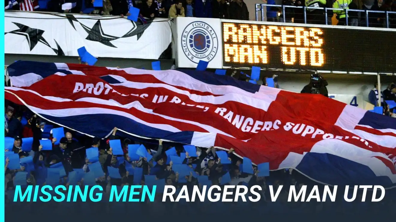 Rangers fans before Man Utd defeat in 2003.