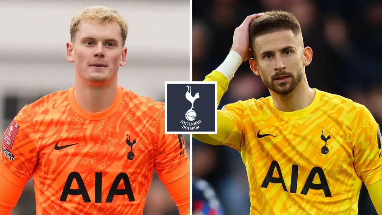Tottenham news: 'Not happy' Guglielmo Vicario will 'angle for' summer exit after being dethroned 1 Antonin Kinsky, Guglielmo Vicario