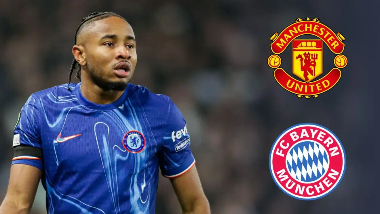 Chelsea 'tempted' by £70m Man Utd bid for Bayern target with huge transfer 'highly unlikely' 1 Chelsea onward Christopher Nkunku via the Guy Utd and also Bayern badges