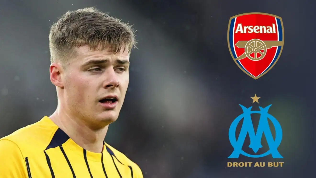 Evan Ferguson to Arsenal? Gunners provide 'competition' amid 'real interest' from European giants 1 Evan Ferguson putting on the Toolbox and also Marseille badges