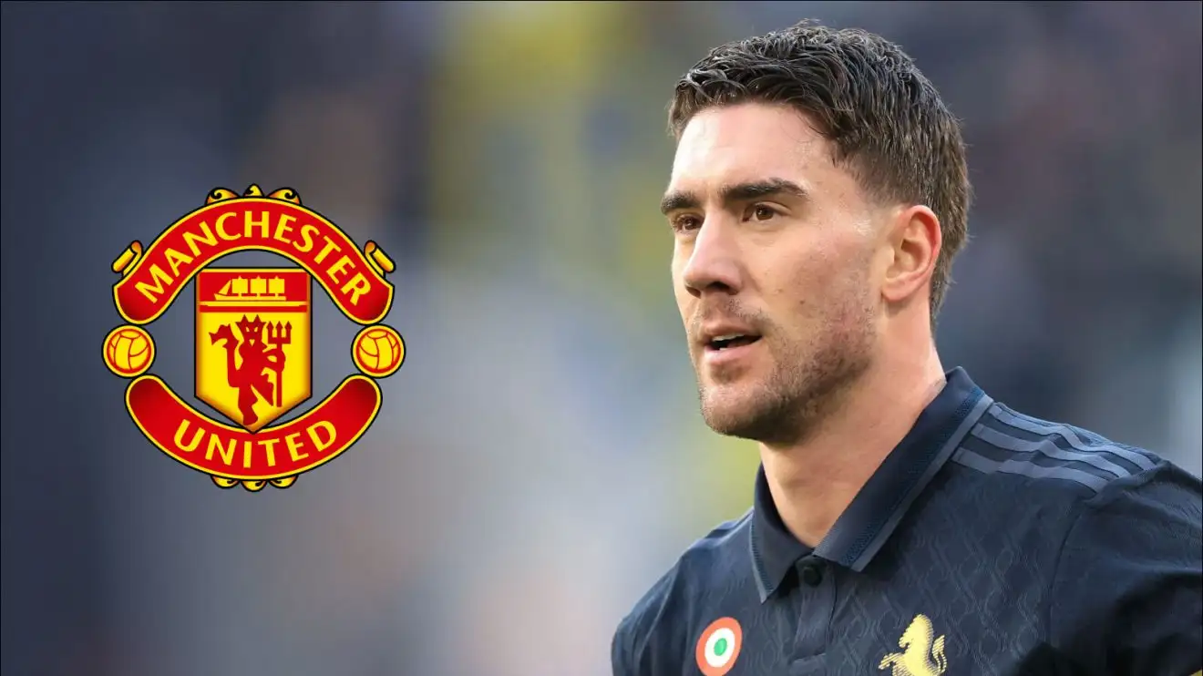 Man Utd face three-way battle to sign striker 'who can’t stop a ball' to replace Zirkzee 1 Dude Utd send target Dusan Vlahovic