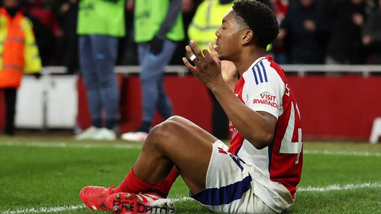 Arsenal slammed as 'classless, unsportsmanlike, disrespectful' 1 Myles Lewis-Skelly commemorates