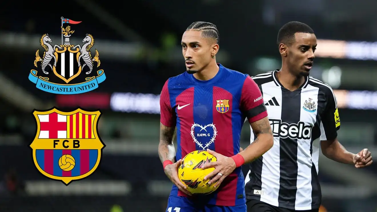 Isak to Barcelona 'swap' wanted by Newcastle with £83m 'old desire' eyed to 'agree' shock deal 1 Barcelona Newcastle Isak Raphinha transfer