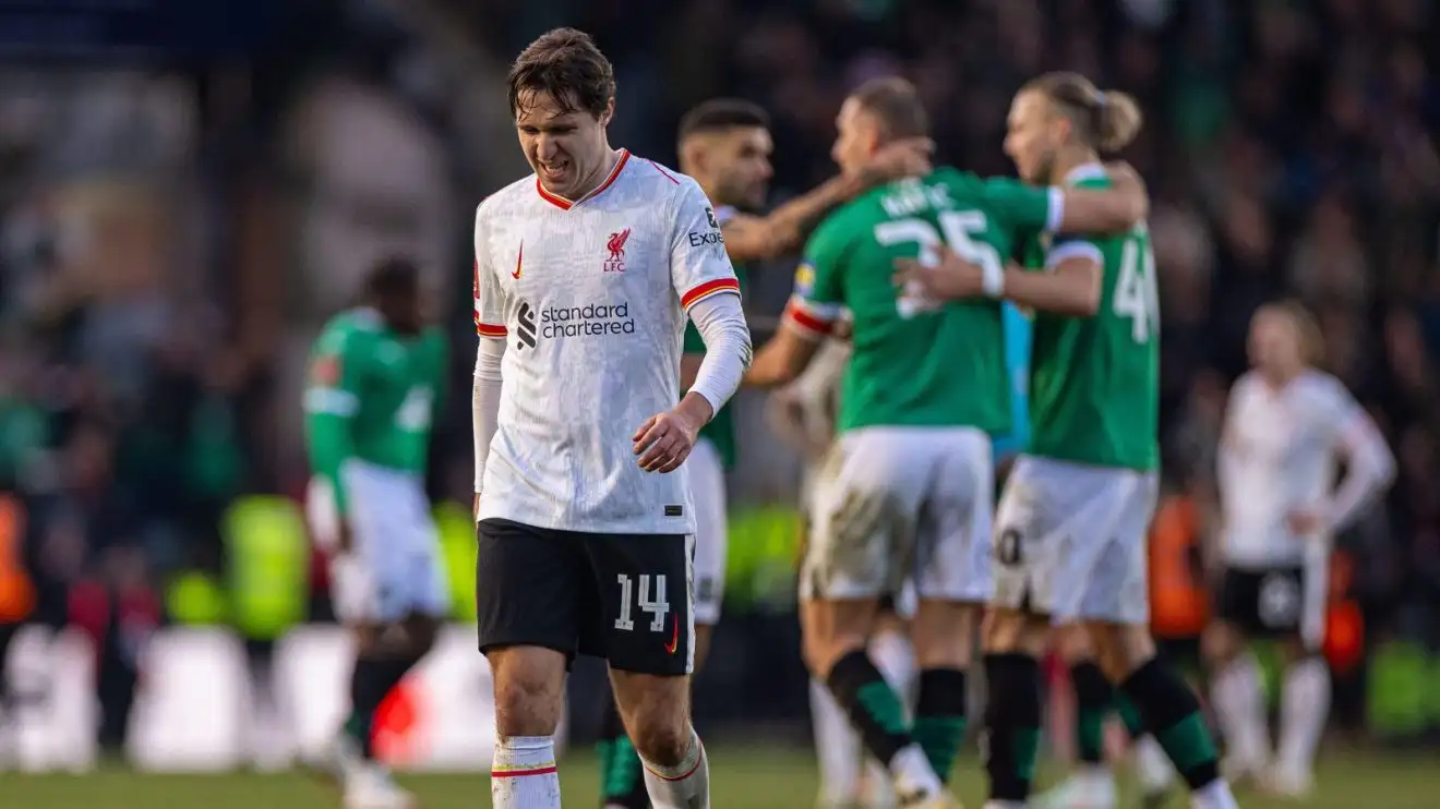 Liverpool star destroyed by legend as an 'absolute bust' in FA Cup loss against Plymouth 1 Liverpool onward Federico Chiesa